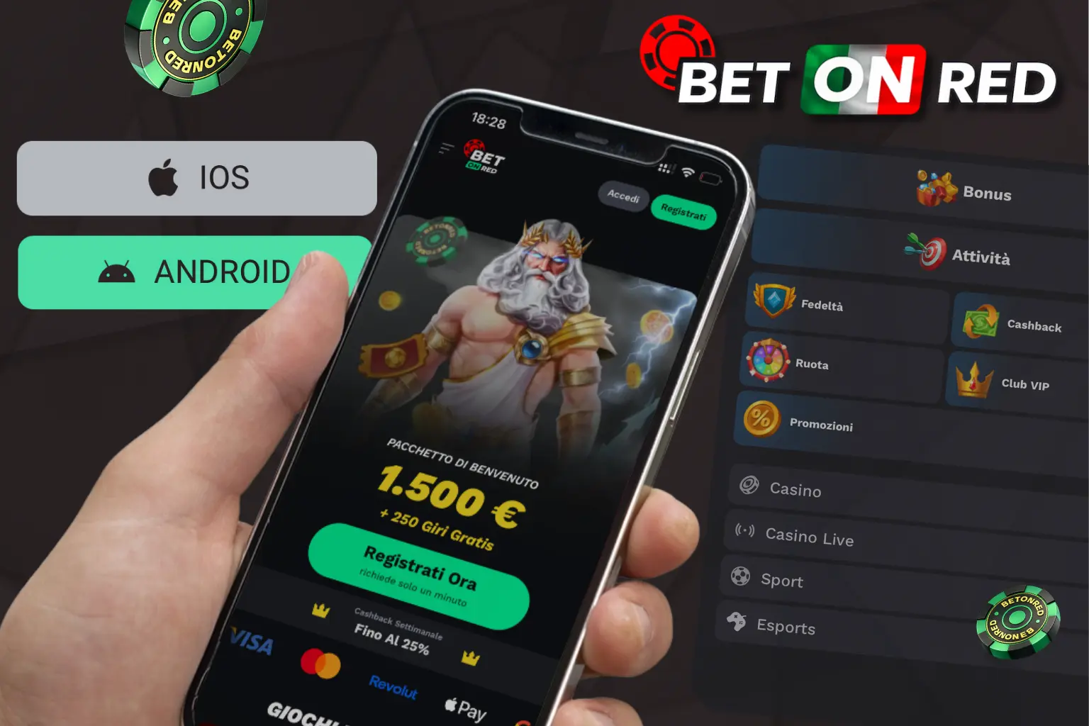 Giocare al casinò BetOnRed su smartphone o tablet è incredibilmente comodo
